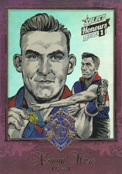 2014 Select AFL Honours Series 1 - Brownlow Sketches #BSK6 Norman Ware Front